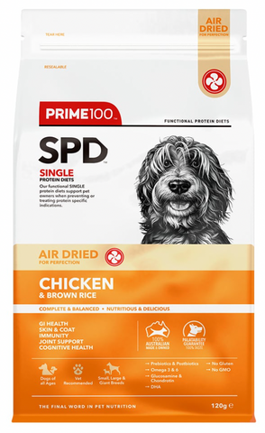 Prime100 SPD Air Dried Chicken & Brown Rice 120g