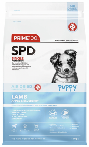 Prime100 SPD AIr Dried Puppy Lamb & Blueberries 120g