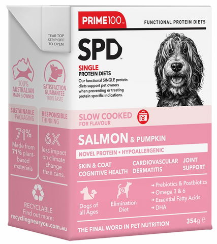 Prime100 SPD Slow Cooked Salmon & Pumpkin 354g
