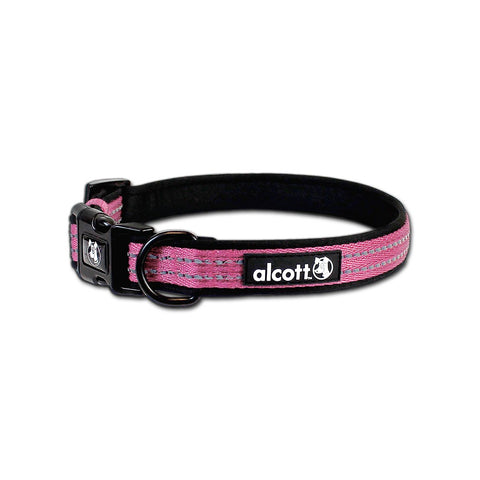 Alcott Adventure Reflective Collar Pink Medium