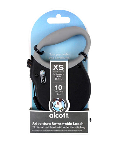 Alcott Adventure Retractable Leash Black XS 3m