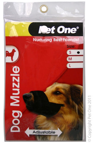 Pet One Adjustable Nylon Muzzle S