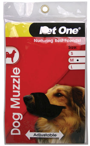 Pet One Adjustable Nylon Muzzle M