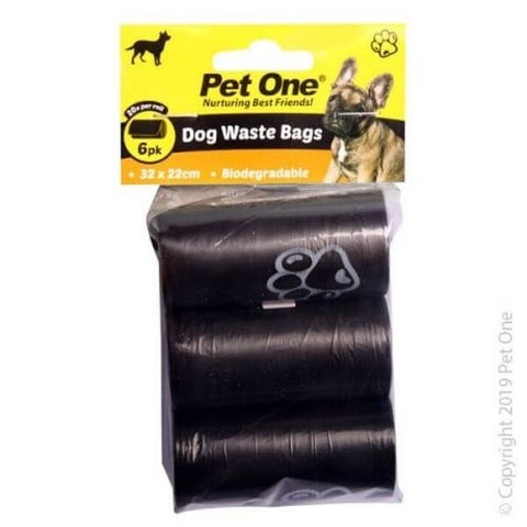 Pet One Doggy Waste Bags 6pk