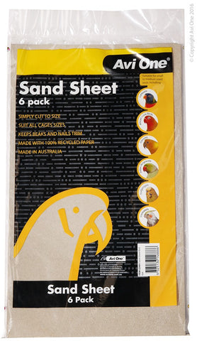 Avi One Bird Sand Sheets 6pk