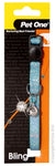 Pet One Cat Collar Blue Sparkle 30cm