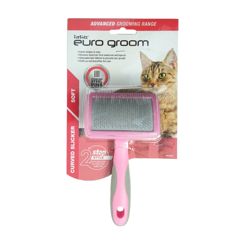 Euro Groom Cat Slicker Curved