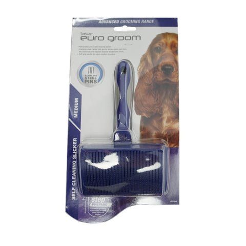 Euro Groom Self Cleaning Slicker Brush Medium