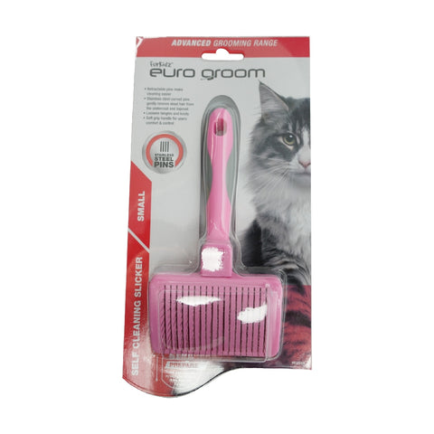 Euro Groom Self Cleaning Sml Slicker For Cats